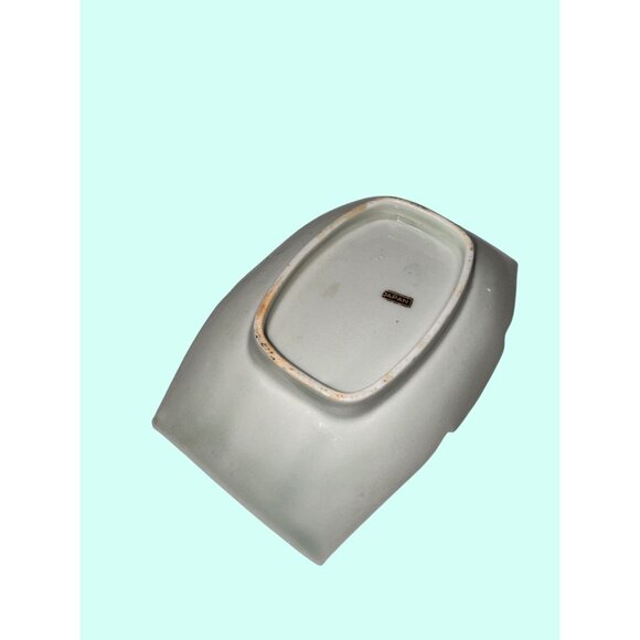 Japanese Ceramic Rectangular Plate With Bamboo Design & Gold Trim - 8.5" Long - - Picture 3 of 6